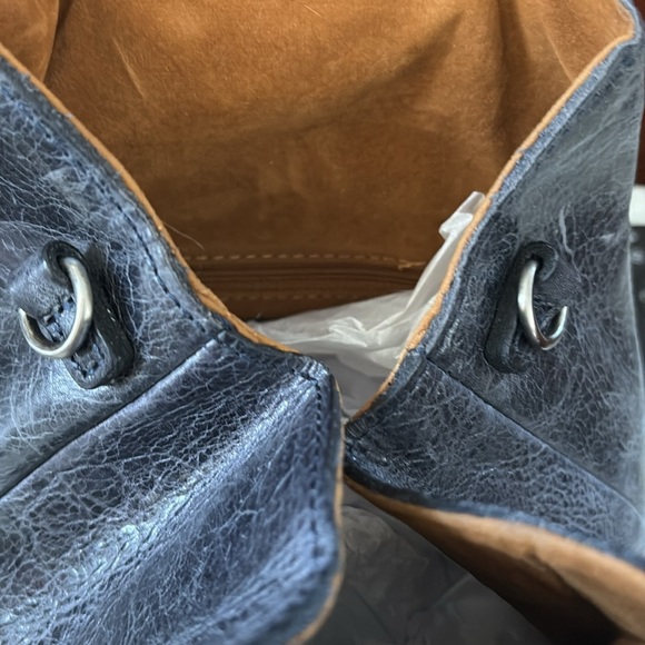 Patricia Nash  backpack  knapsack  mini backpack crinkle, leather charcoal gray - Picture 15 of 15